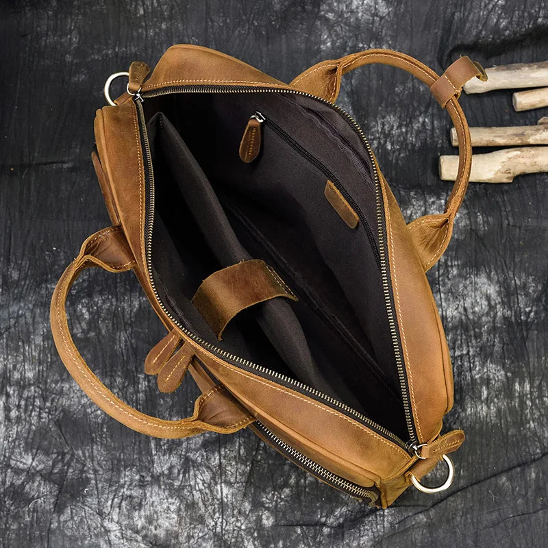 Pasta Maleta Lester em Couro Legítimo Rustic 15.6"pol.
