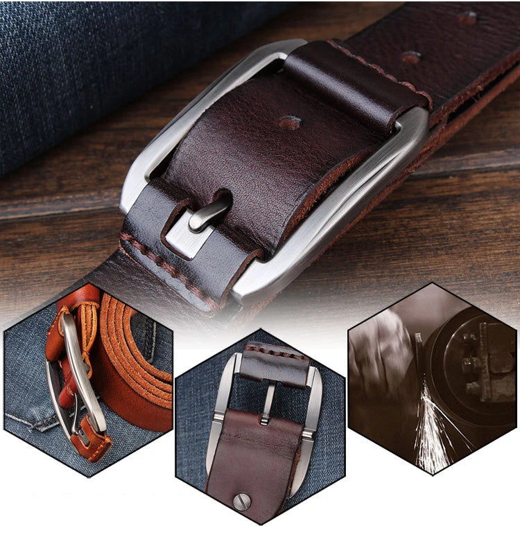 Cinto Masculino em Couro Legítimo Class Lester Ref.1212