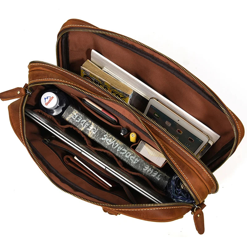 Pasta Executiva em Couro Legítimo Rustic Lester 14pol