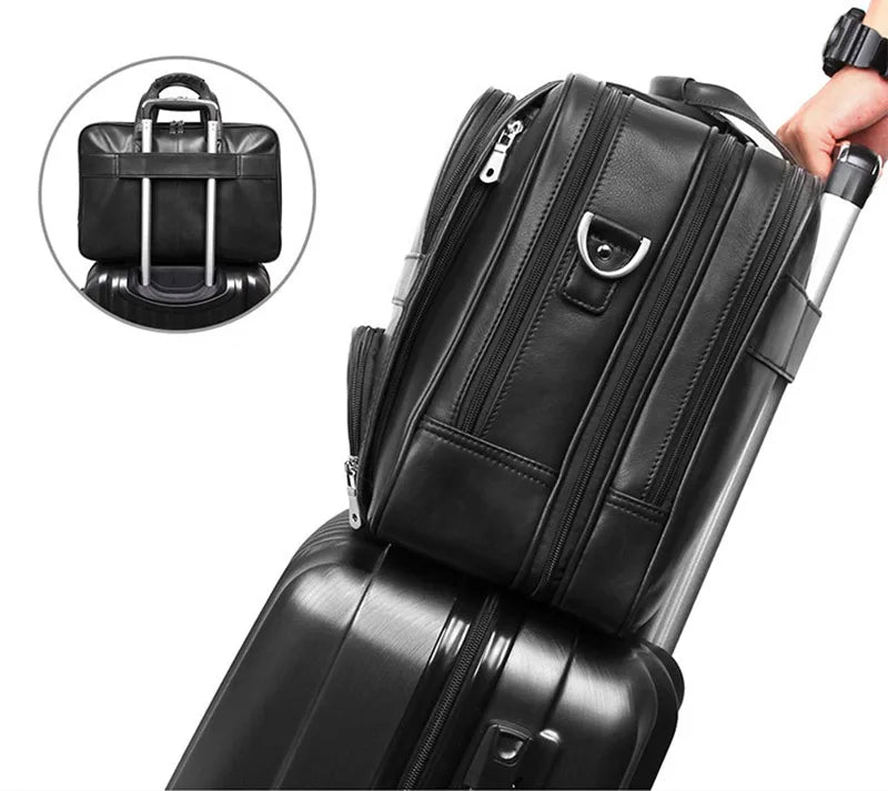 Mala Executiva Vintage Rustic Lester 17" pol