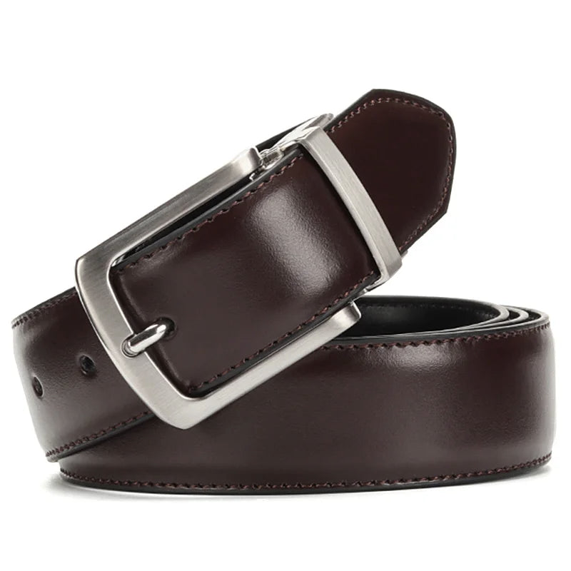 Cinto em Couro Lester com Fivela Reversível (ref.372) - Lester