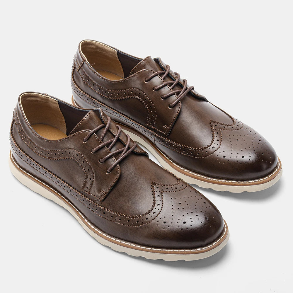 Sapato Social Lester Brogue Coffee - Lester