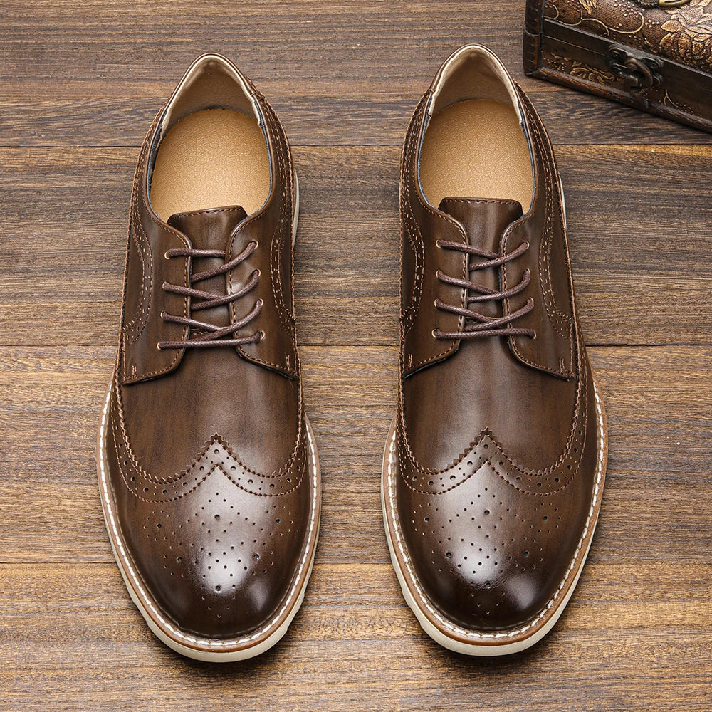 Sapato Social Lester Brogue Coffee - Lester