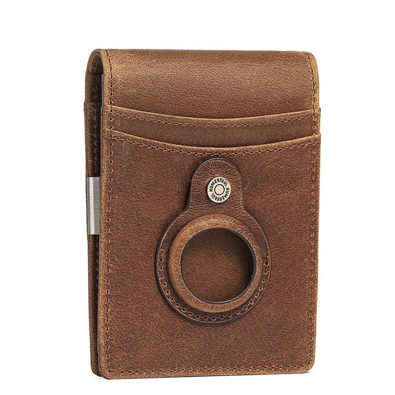 Carteira em Couro suporte Airtag RFID - Lester