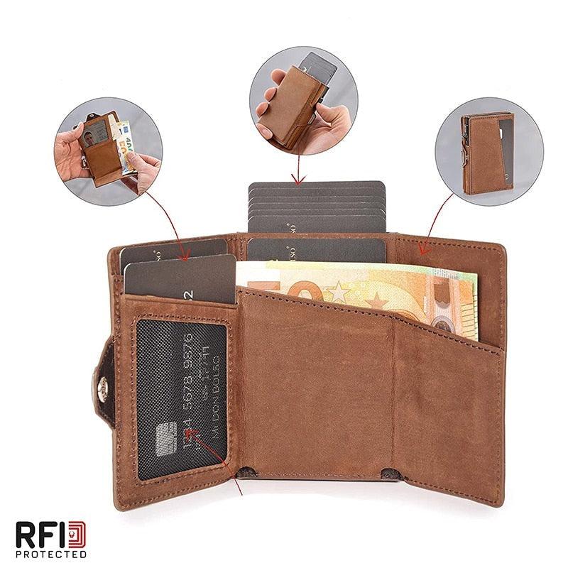 Carteira de Couro com Proteção RFID - Lester