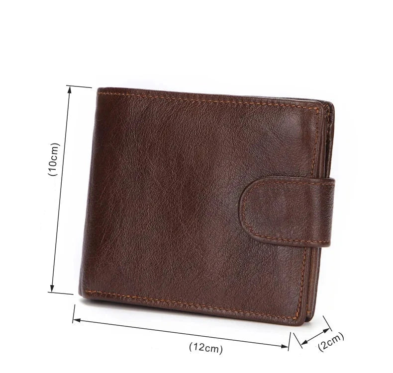Carteira Masculina Couro Botão Séries Lester