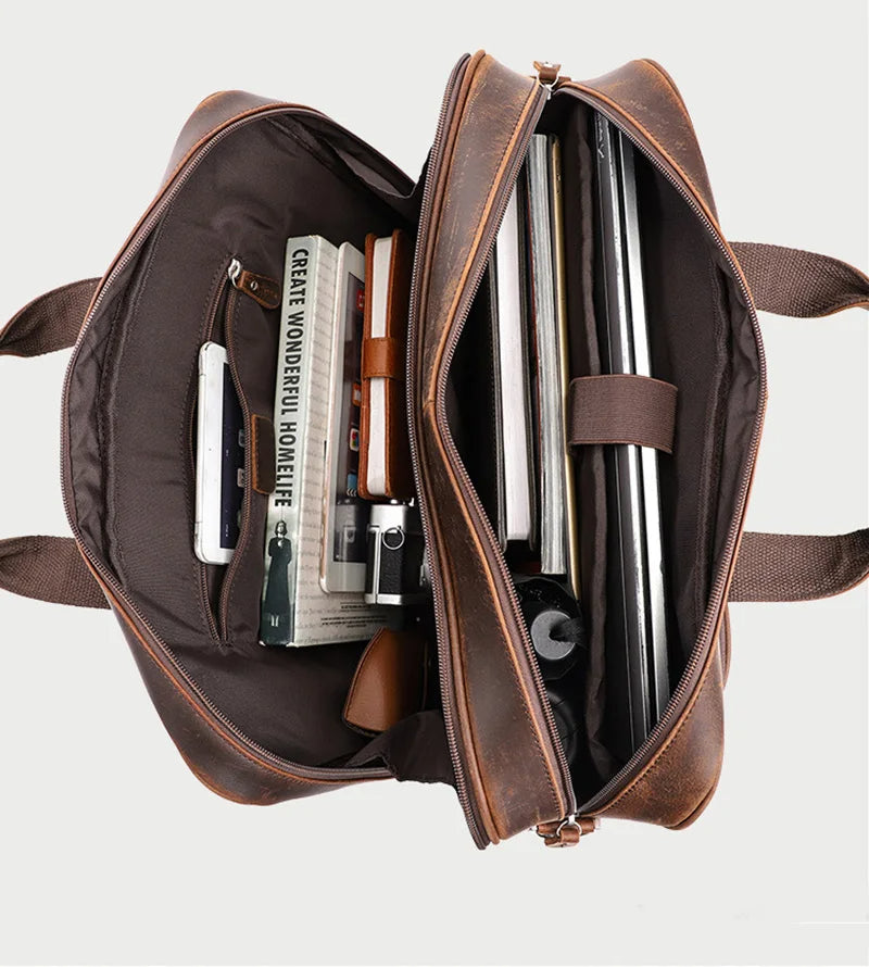 Pasta Maleta Lester de Negócios em Couro Rustic Ref.097