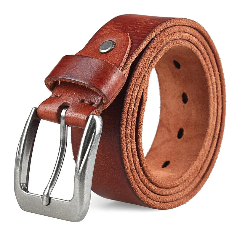 Cinto Masculino Casual em Couro Legítimo Lester